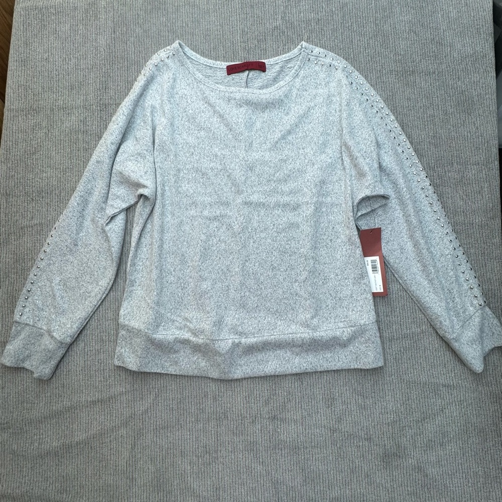 Scarlett Light Gray Women's Crew Neck Sweater